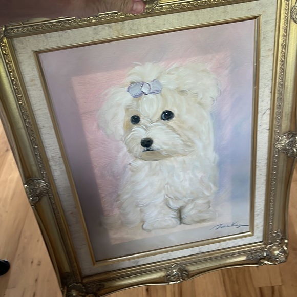 Painting Puppy Dog 21 x 17 - Picture 7 of 11